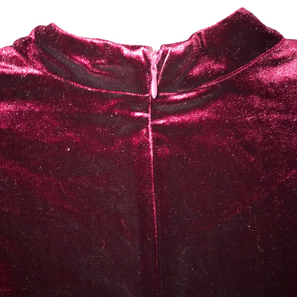 Maroon Winter Long Sleeve Dress